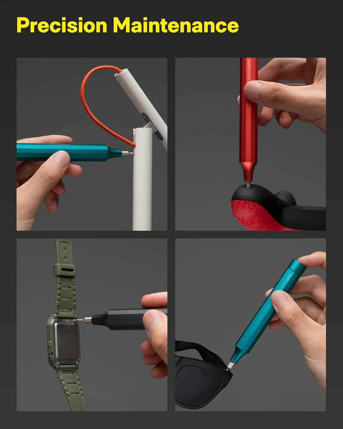 HOTO 24 in 1 Multi Bit Mini Screwdriver Set Magnetic, Manual Precision Screwdriver Set, EDC Pen Screwdriver for Eyeglasses, Electronics, Watches, Phones, Laptops, Cameras(QWLSD004) - Image 5