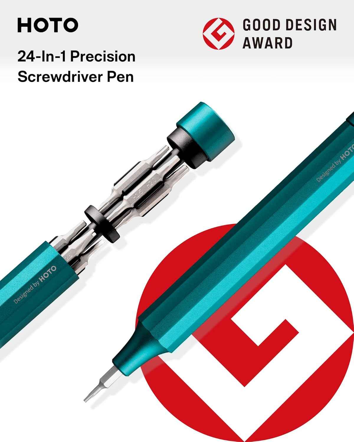 HOTO 24 in 1 Multi Bit Mini Screwdriver Set Magnetic, Manual Precision Screwdriver Set, EDC Pen Screwdriver for Eyeglasses, Electronics, Watches, Phones, Laptops, Cameras(QWLSD004) - Image 6