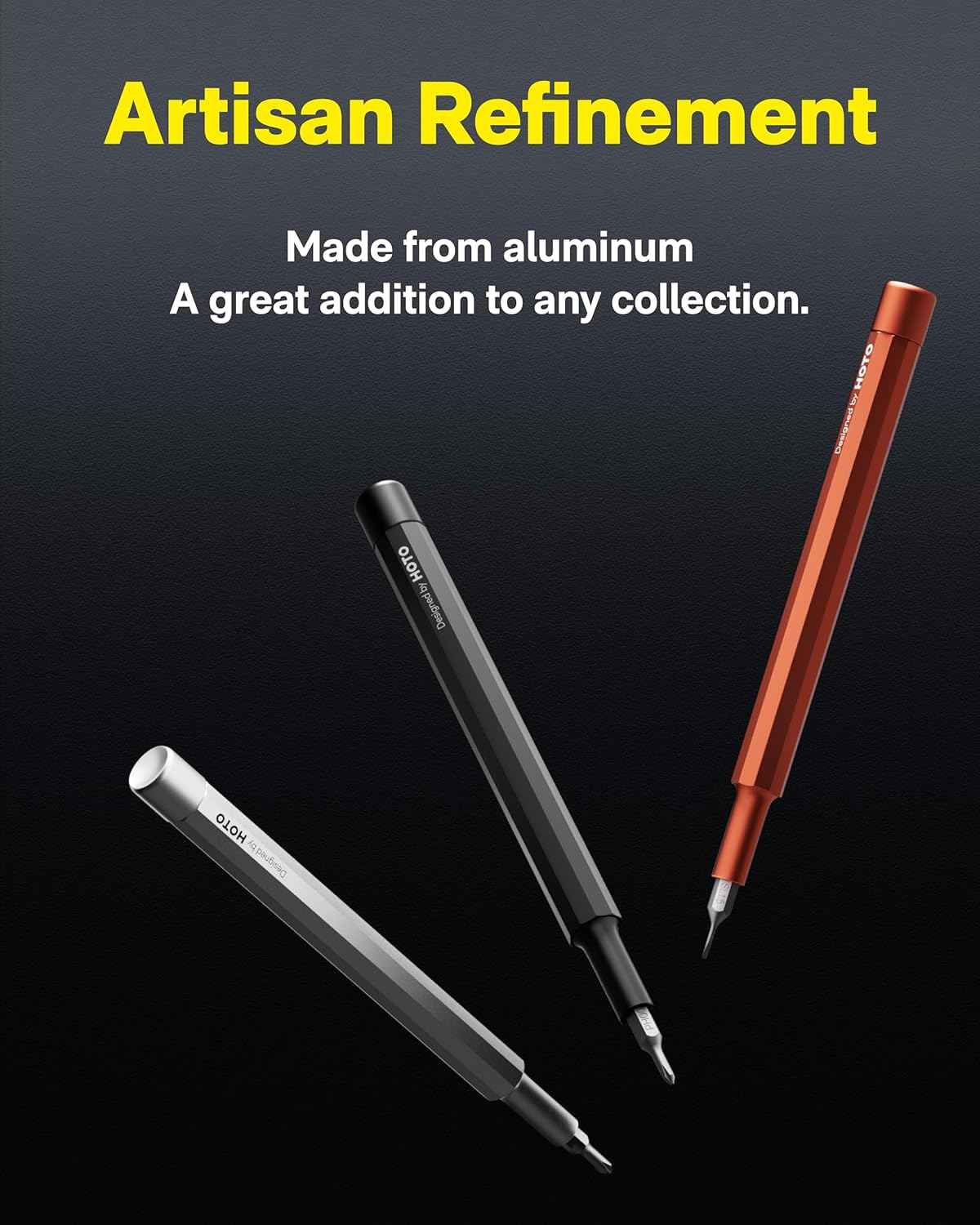 HOTO 5-in-1 Multitool Mini Screwdriver Set | Lightweight Pocket Precision Screwdriver with Magnetic Bits – Portable EDC Tool for Eyeglasses, Electronics & Small Repairs (QWLSD013) - Image 5