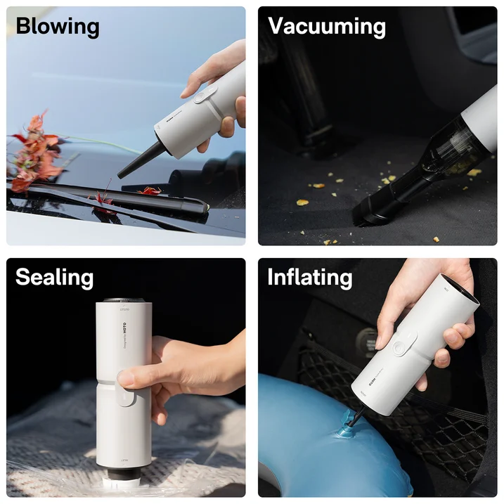 HOTO 4-in-1 Portable Mini Cordless Air Duster & Vacuum | Blow, Vacuum, Inflate & Deflate | Rechargeable High-Power Cleaner for Keyboard, Camera, Car & Home (HOE0018US-S / QWCXA001) - Image 3