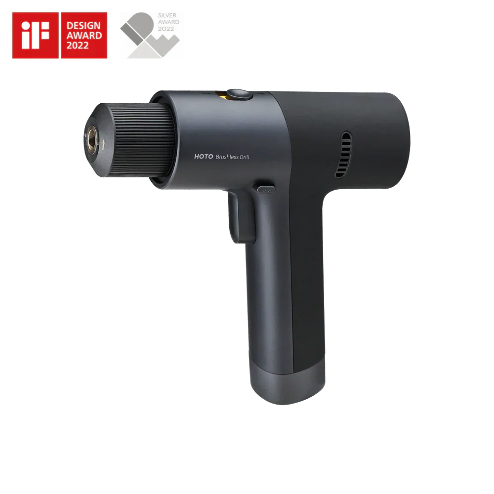 HOTO Cordless Brushless Electric Drill | 30 N·m Torque, 1400 RPM, USB-C Rechargeable, 18-Piece Bit Set – Home DIY, Wood & Metal Drilling Kit (HTE0011GL / QWLDZ001) - Image 6