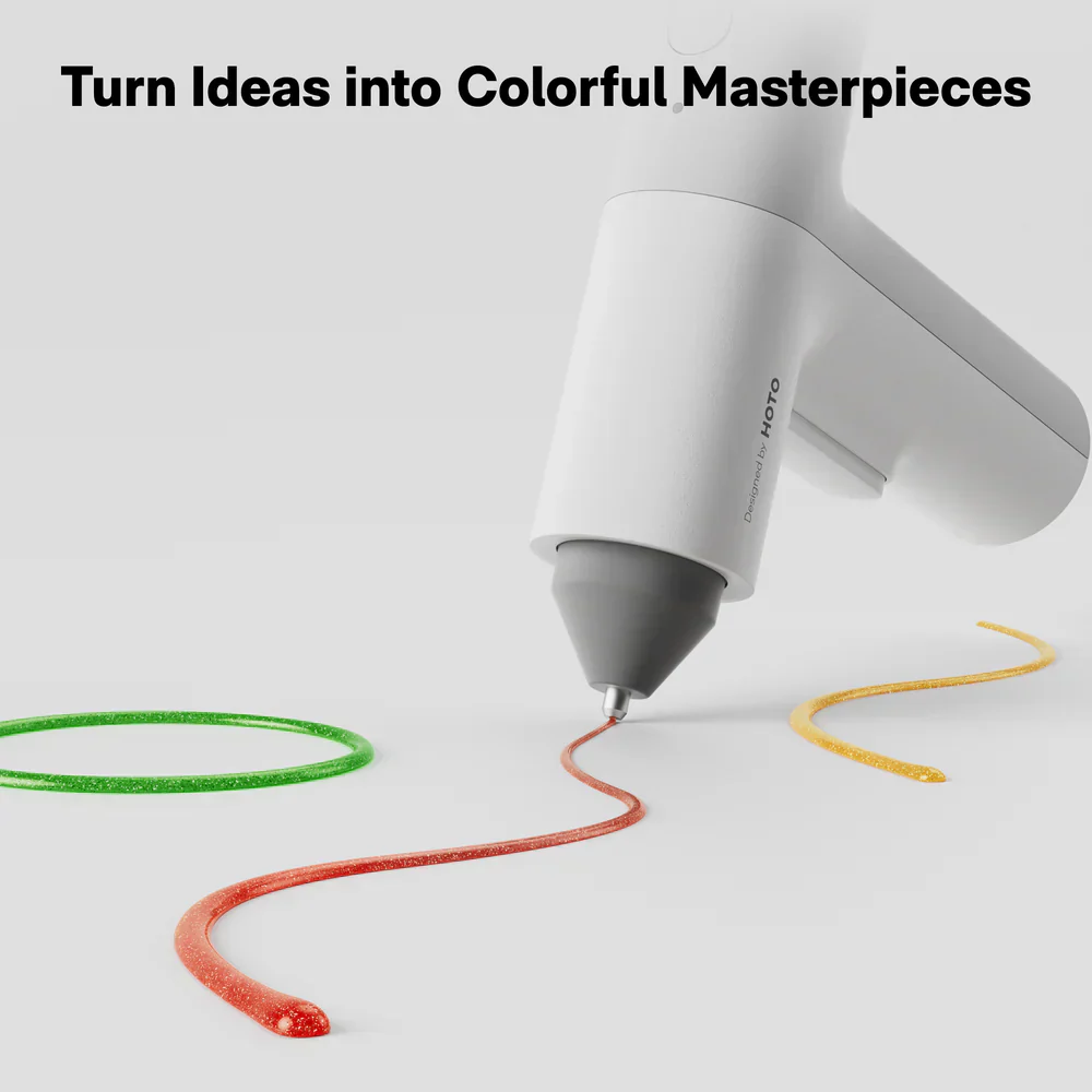 HOTO EasyFlow Cordless Hot Glue Gun – Fast Heating, USB-C Rechargeable, Precision Nozzle, Anti-Drip Design – DIY, Crafting & Repairs(HFE0006GL / QWRJQ002) - Image 3