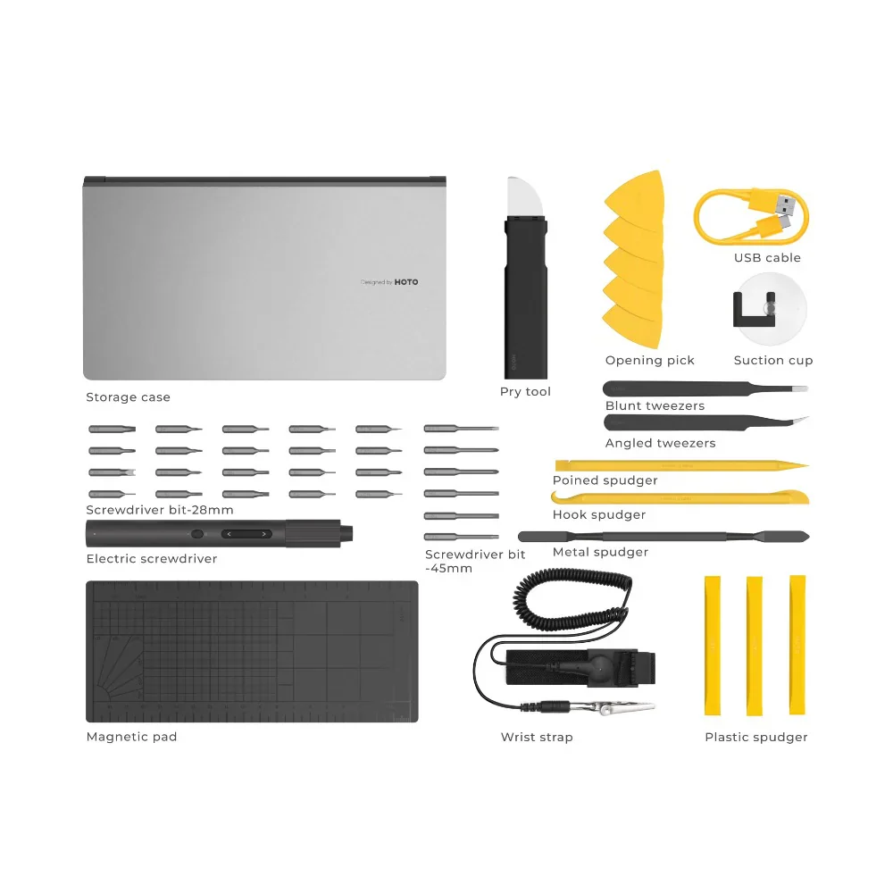 HOTO Electric Precision Screwdriver Kit Pro | Cordless Rechargeable Repair Tool for Electronics(HFE0002GL / QWLSD012) - Image 3