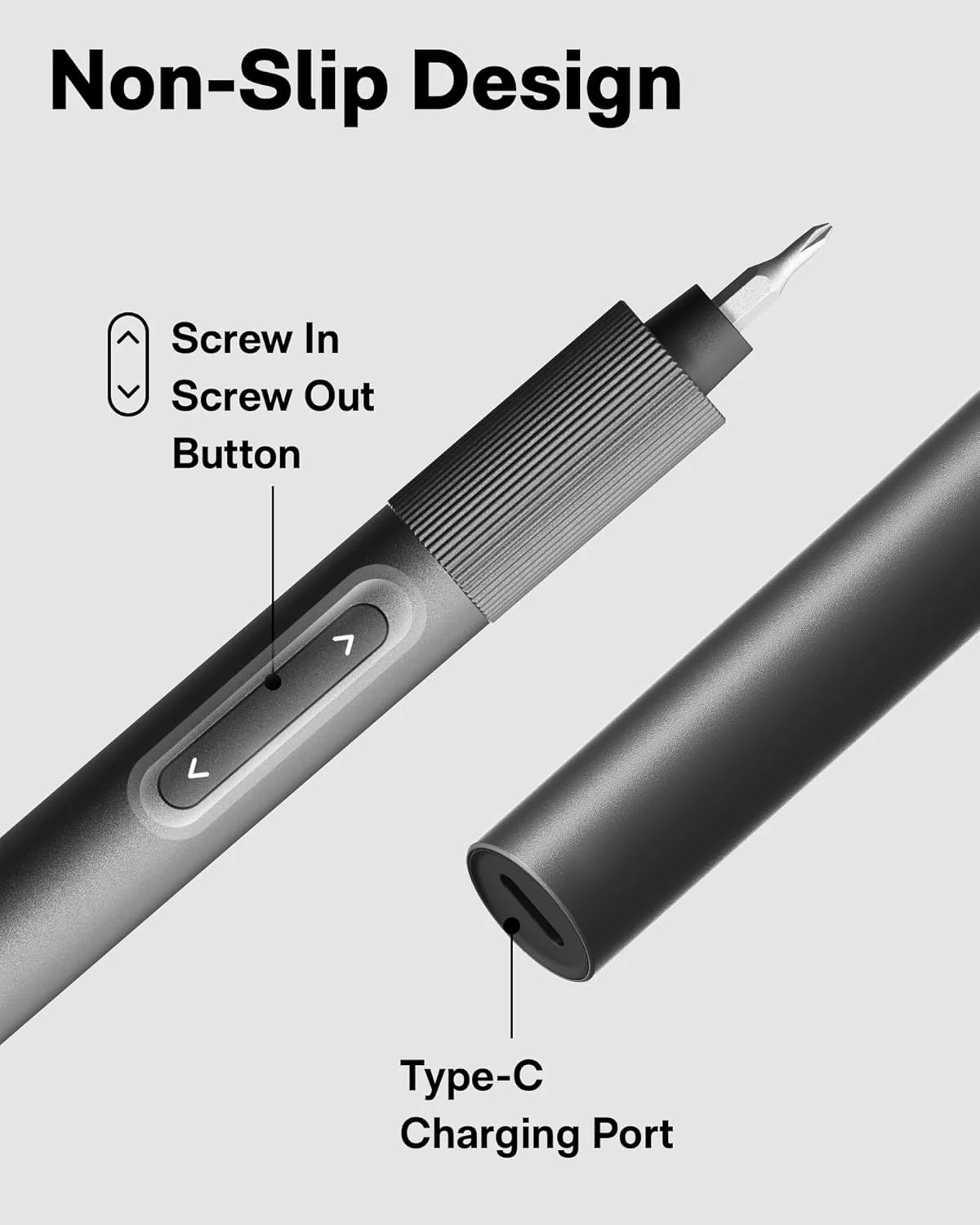 HOTO Electric Precision Screwdriver Set | 170 RPM Cordless Driver, 25 S2-Steel Bits, USB-C Recharge, Magnetic Case | Ideal for Phones, Laptops, Gadgets & DIY Repair (HTE0010GL / QWLSD010) - Image 8