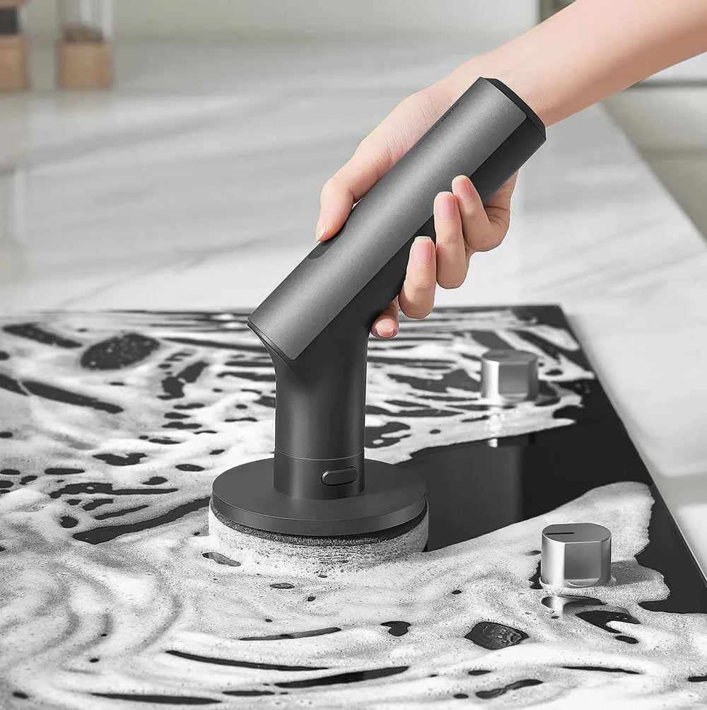 HOTO Electric Spin Scrubber – Cordless Long-Handle Cleaning Brush with 6 Replaceable Heads, IPX7 Waterproof, Up to 110 Min Runtime, for Bathroom, Floor, Tile & Kitchen(HFE0003GL / QWQJS001) - Image 10