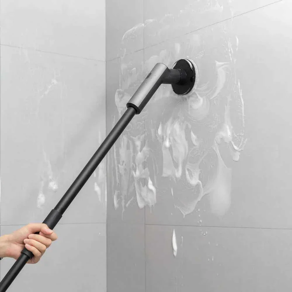 HOTO Electric Spin Scrubber – Cordless Long-Handle Cleaning Brush with 6 Replaceable Heads, IPX7 Waterproof, Up to 110 Min Runtime, for Bathroom, Floor, Tile & Kitchen(HFE0003GL / QWQJS001) - Image 12