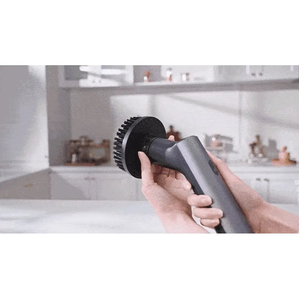 HOTO Electric Spin Scrubber – Cordless Long-Handle Cleaning Brush with 6 Replaceable Heads, IPX7 Waterproof, Up to 110 Min Runtime, for Bathroom, Floor, Tile & Kitchen(HFE0003GL / QWQJS001) - Image 3