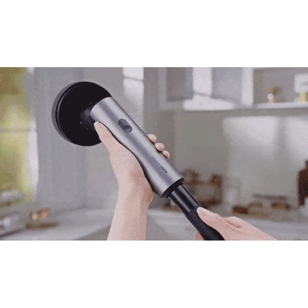HOTO Electric Spin Scrubber – Cordless Long-Handle Cleaning Brush with 6 Replaceable Heads, IPX7 Waterproof, Up to 110 Min Runtime, for Bathroom, Floor, Tile & Kitchen(HFE0003GL / QWQJS001) - Image 8