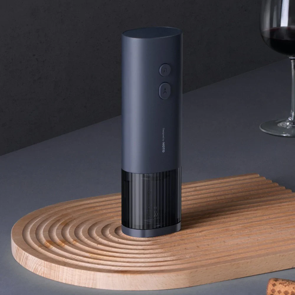 HOTO Electric Wine Opener, Cordless Automatic Corkscrew with One-Touch Operation | Stainless Steel Design for Wine Bottles (HLE0005GL / QWKPQ001) - Image 5
