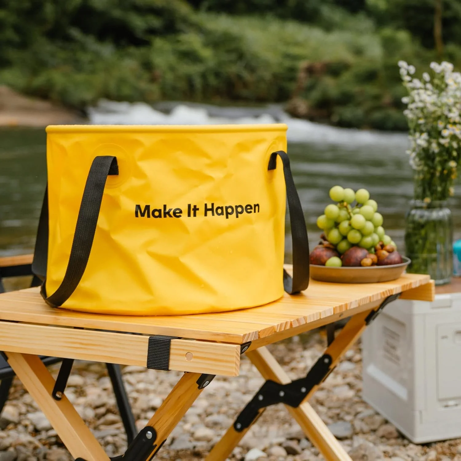 HOTO Outdoor Wash Kit – 20L Foldable Bucket, Sponge & Microfiber Cloth (HTT0027GL / QWOGJ002) - Image 3