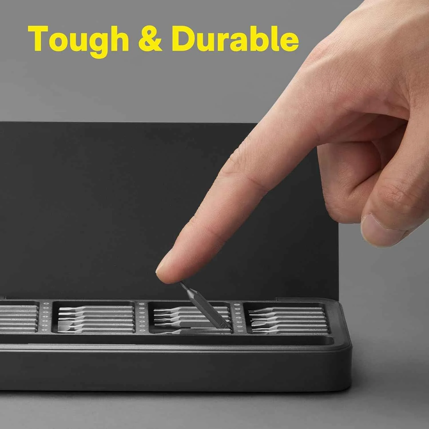 HOTO Precision Screwdriver Set, 28 in 1 Mini Screwdriver, Manual Screwdriver Tool Set, Magnetic Driver Bits Set, Magnetic Storage Box, Repair Tool Kit for Electronics(HTT0009GL / QWLSD009) - Image 3